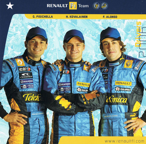 2006 ルノー ドライバーズカード(アロンソ・フィジケラ・コバライネン 